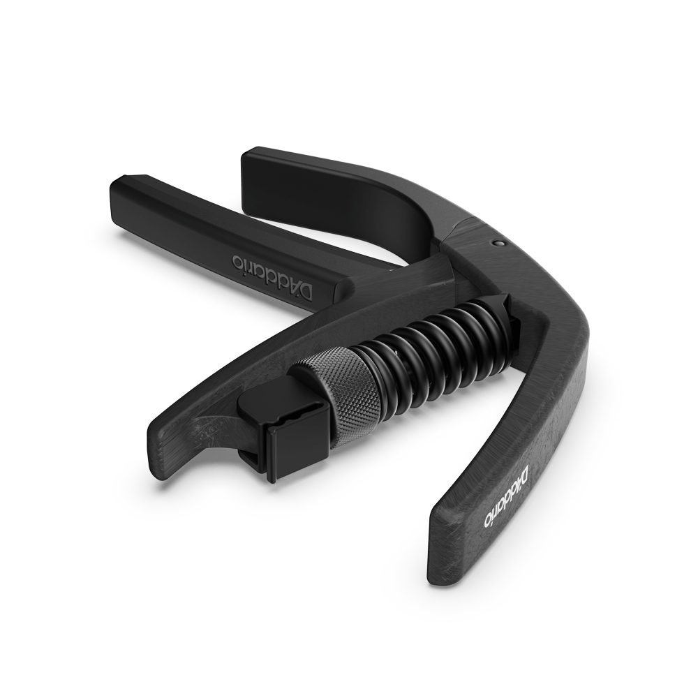 D'Addario Artist+ Carbon Fiber Capo, Adjustable Tension, Black