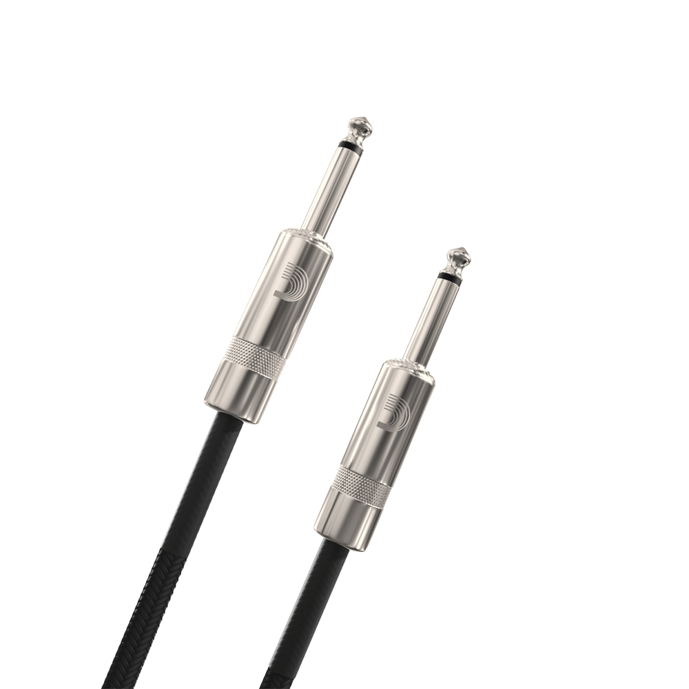 D'Addario Custom Series Braided Instrument Cable 15', Black