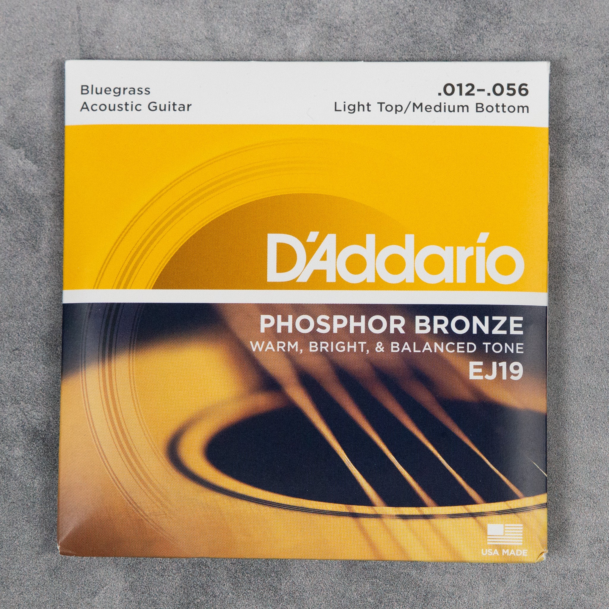 D'Addario EJ19 Phosphor Bronze Acoustic Guitar Strings, Light Top/Medium Bottom, 12-56