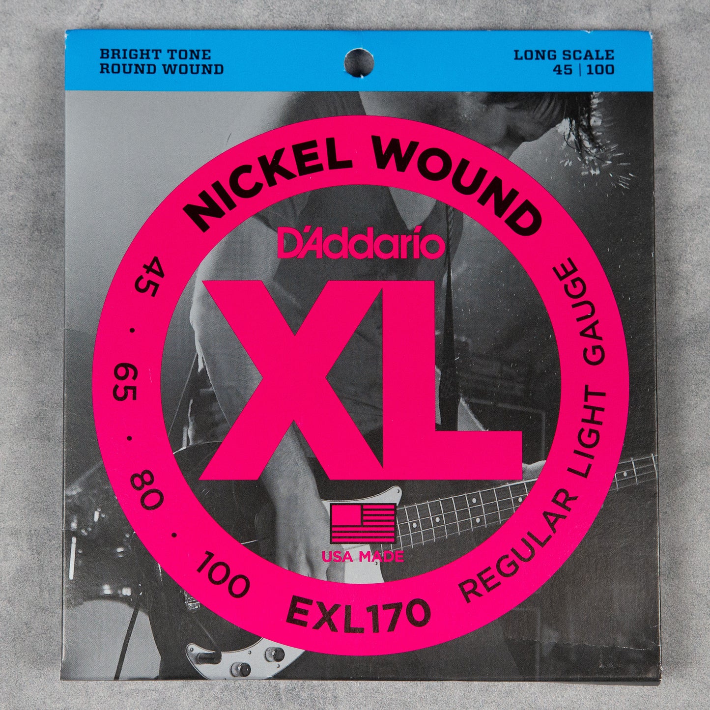 D'Addario EXL170 Nickel Wound Light Bass Strings, Long Scale, 45-100