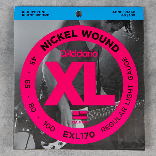 D'Addario EXL170 Nickel Wound Light Bass Strings, Long Scale, 45-100