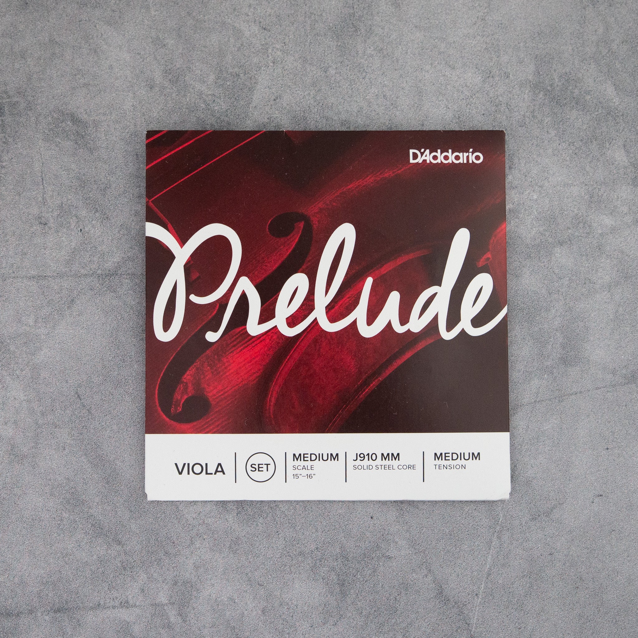 D'Addario J910 MM Prelude Viola Strings, Medium Scale (15"-16")