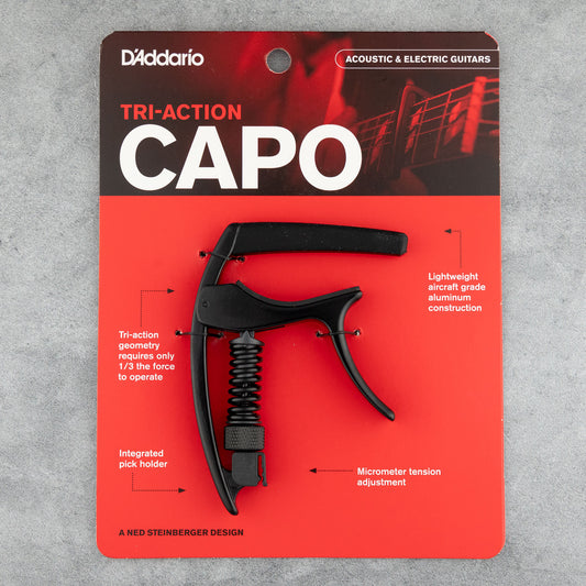 D'Addario PW-CP-09 Tri-Action Capo, Black