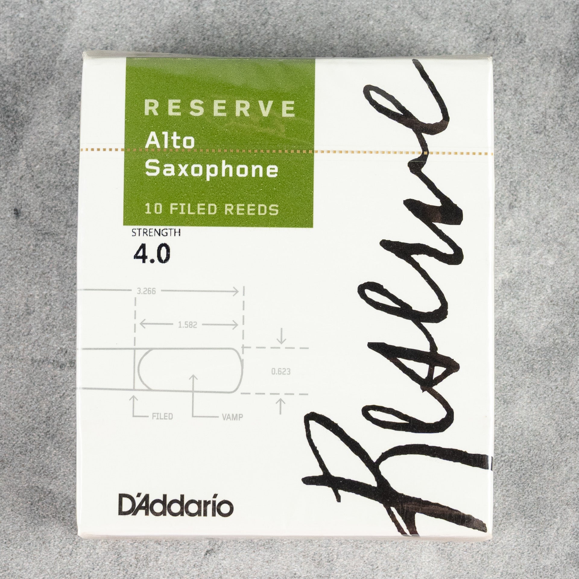 D'Addario Reserve Alto Saxophone Reeds, Strength 4 (Box of 10)