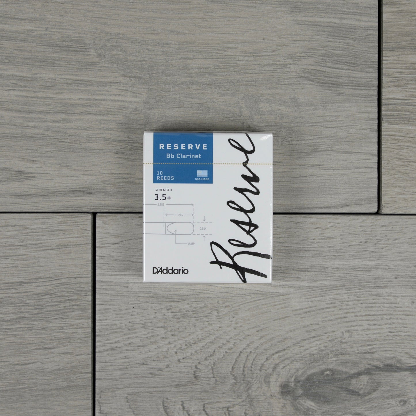 D'Addario Reserve Bb Clarinet Reeds, Size 3.5+ (Box of 10)