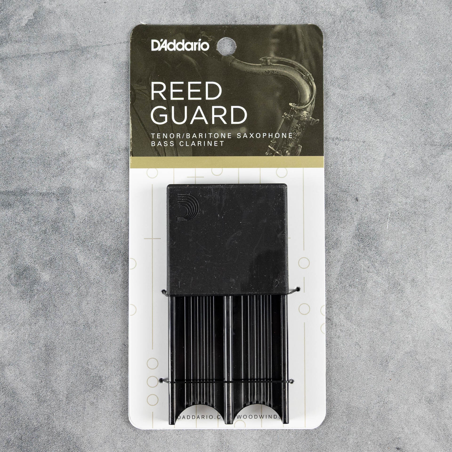 D'Addario Tenor/Bari Sax Reed Guard, Black (Holds 4 Reeds)