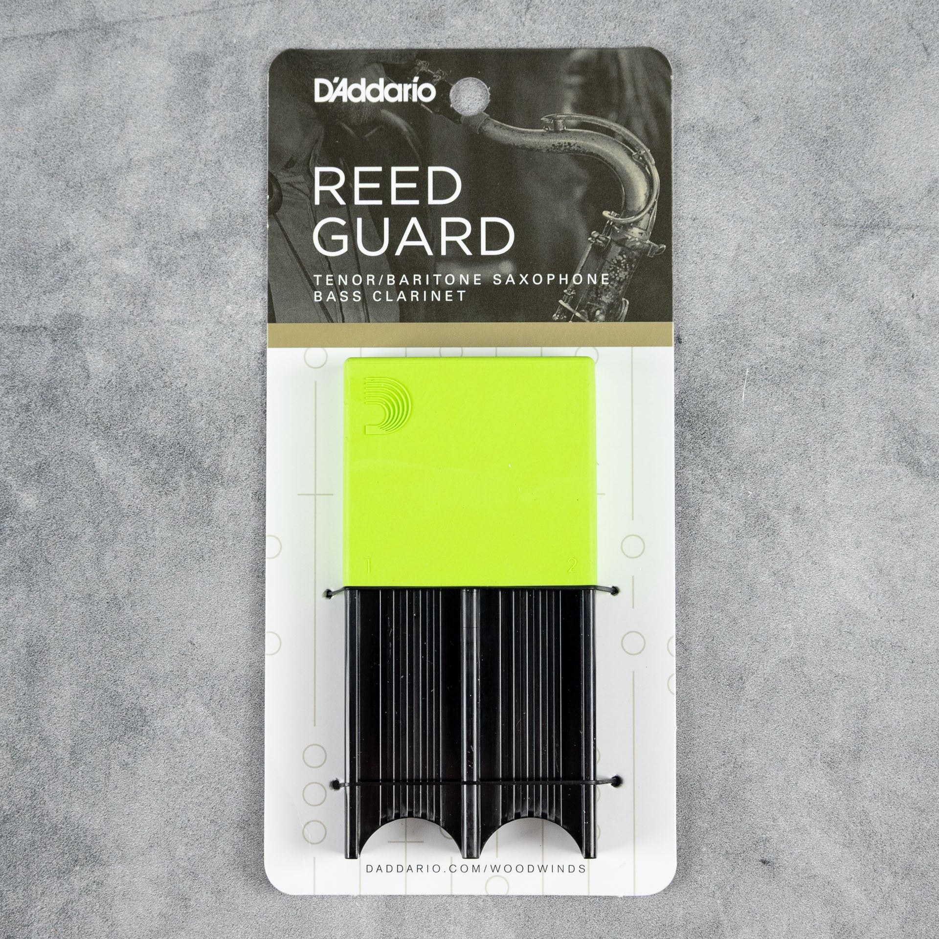 D'Addario Tenor/Baritone Sax Reed Guard, Green (Holds 4 Reeds)