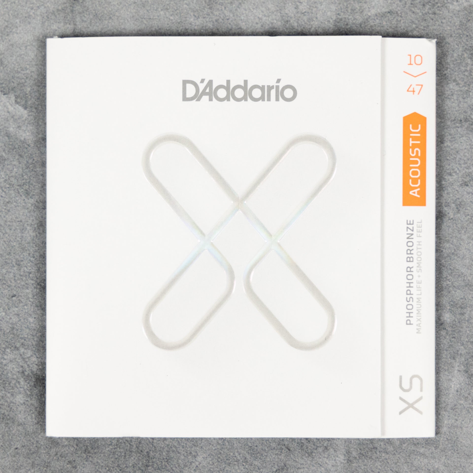 D'Addario XSAPB1047 XS Phosphor Bronze Acoustic Guitar Strings, 10-47 Gauge