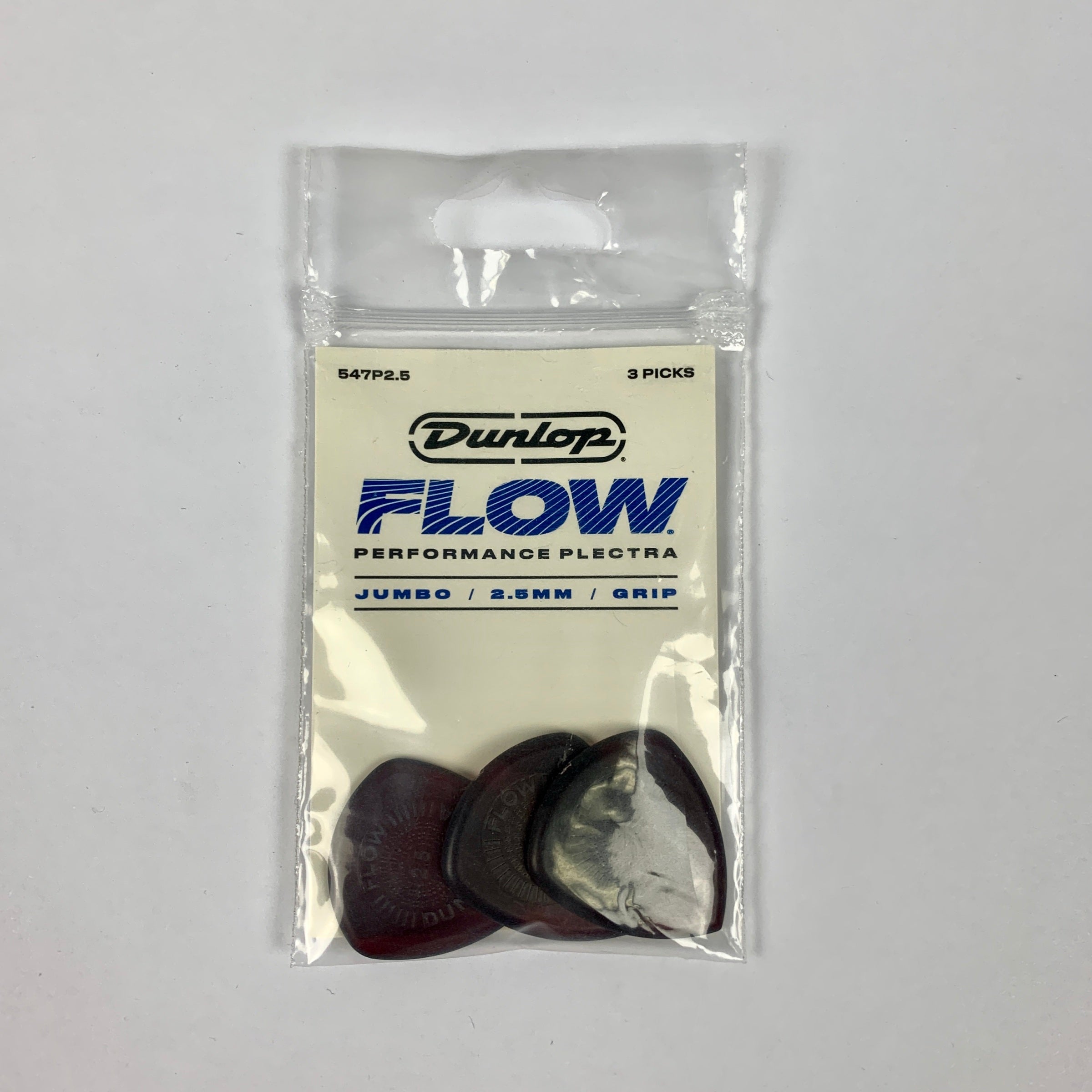 Dunlop Flow Jumbo Grip Pick 2.5mm, 3 Pack – Carlton Music Center