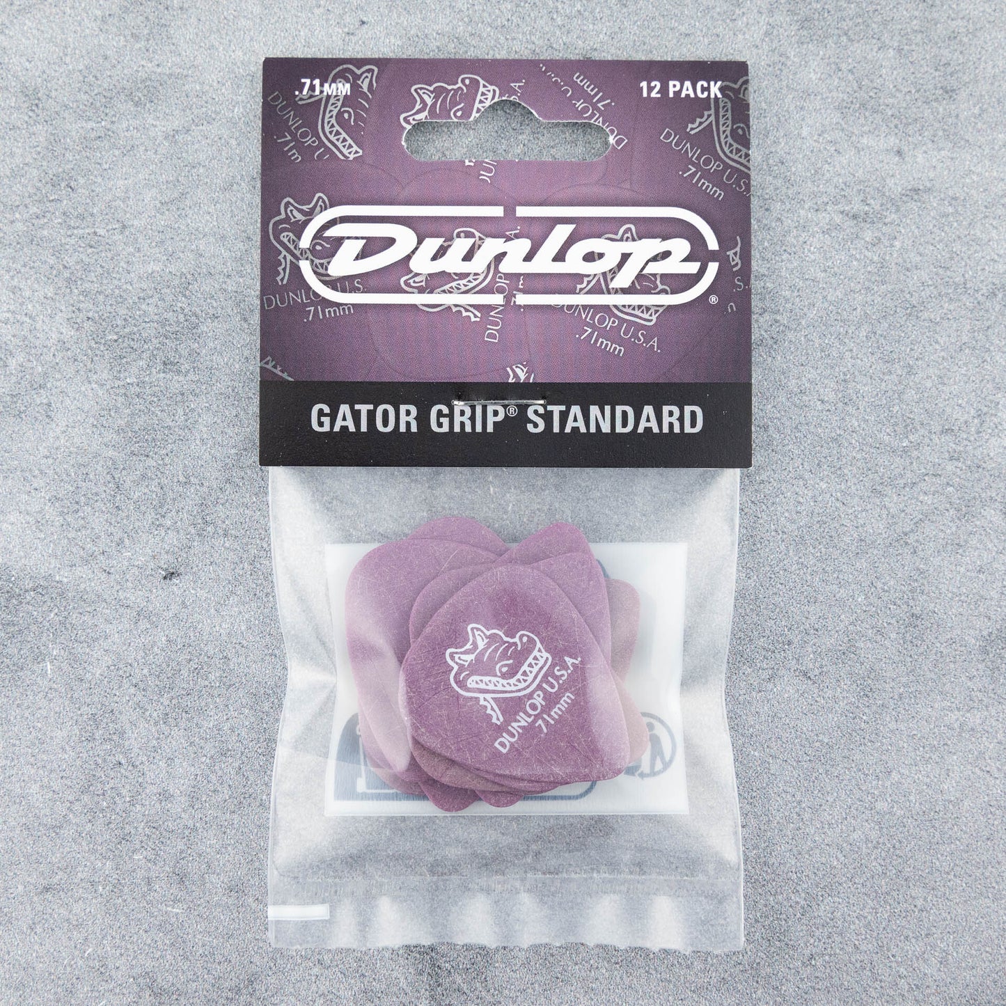 Dunlop Gator Grip Picks, 0.71mm, 12-Pack