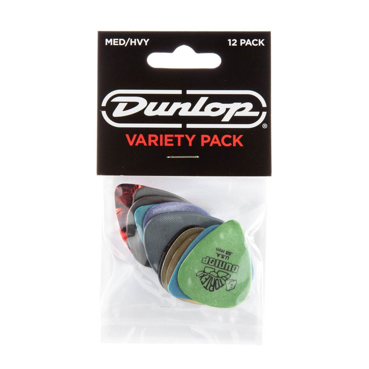Dunlop Guitar Picks Medium/Heavy Variety Pack, 12-Pack