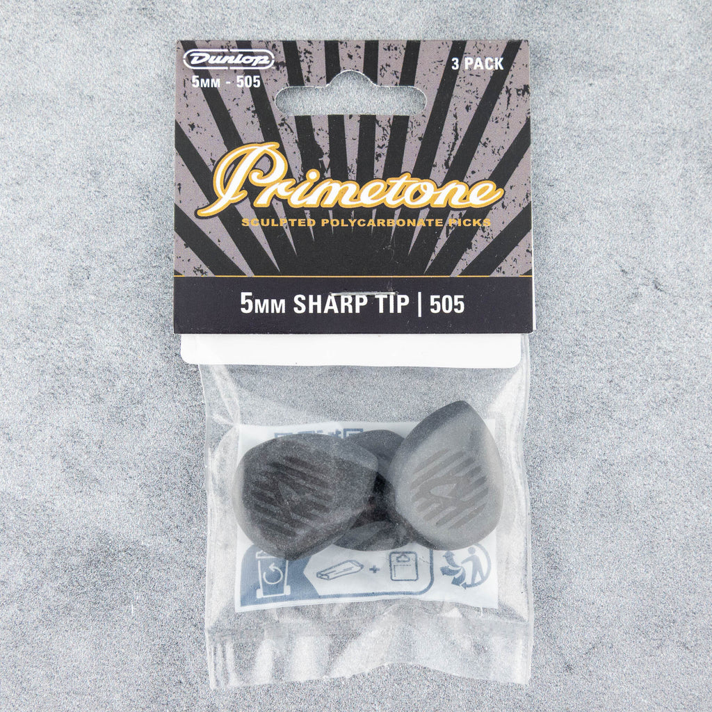 Dunlop Primetone Classic Sharp Tip Picks, 5.0mm, 3-Pack