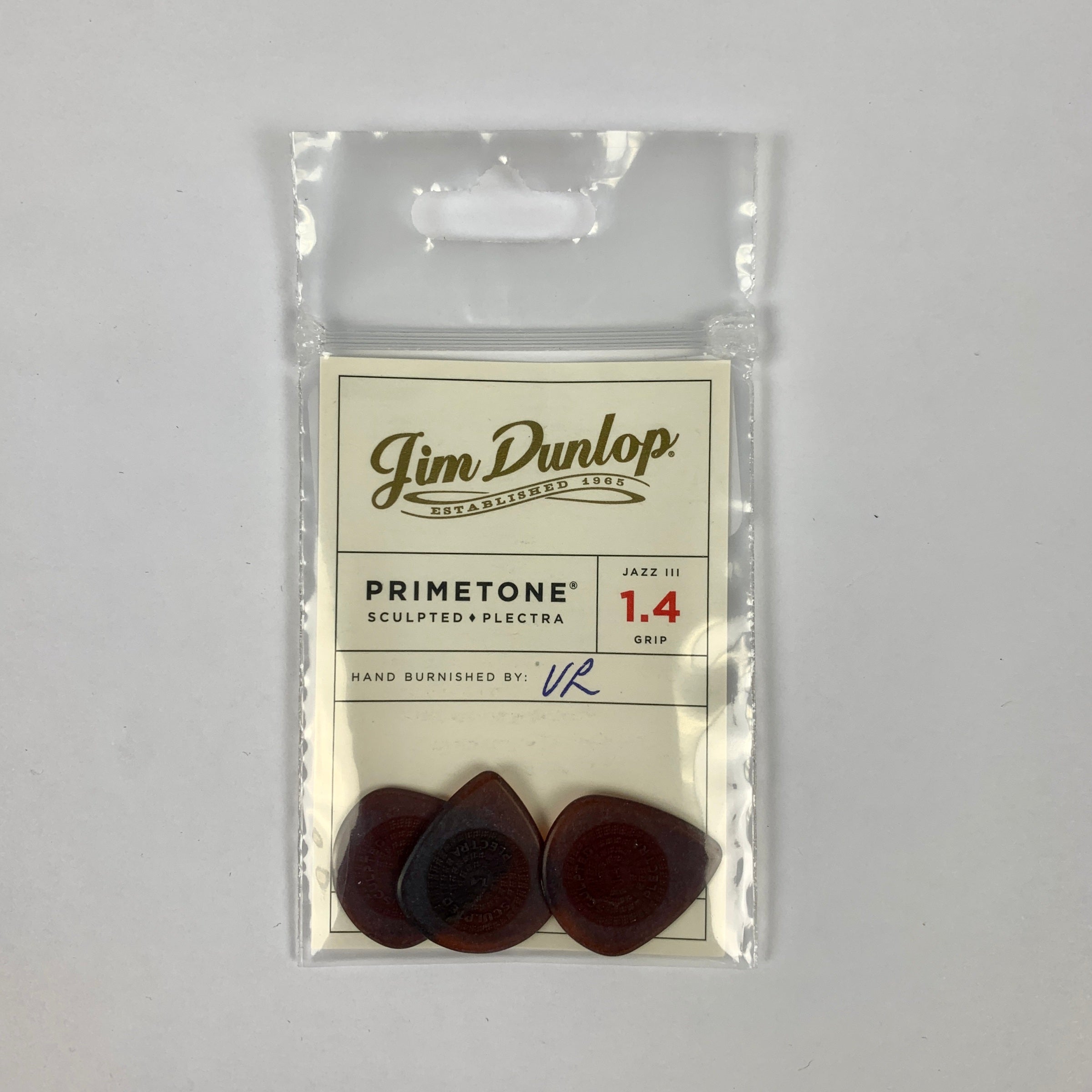 Dunlop Primetone Jazz III Grip Pick 1.4mm, 3 Pack