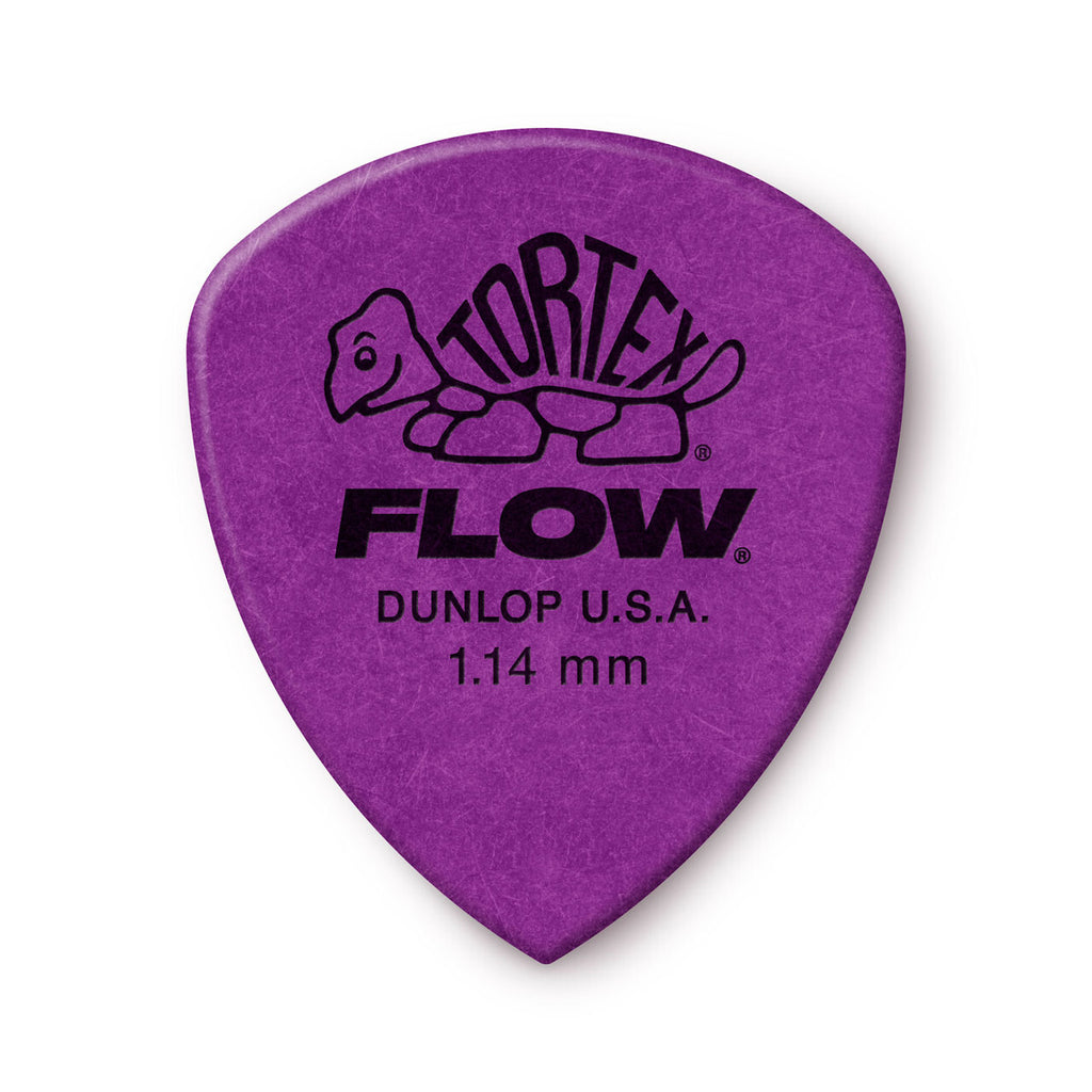 Dunlop Tortex Flow Picks, 1.14mm, Purple, 12-Pack
