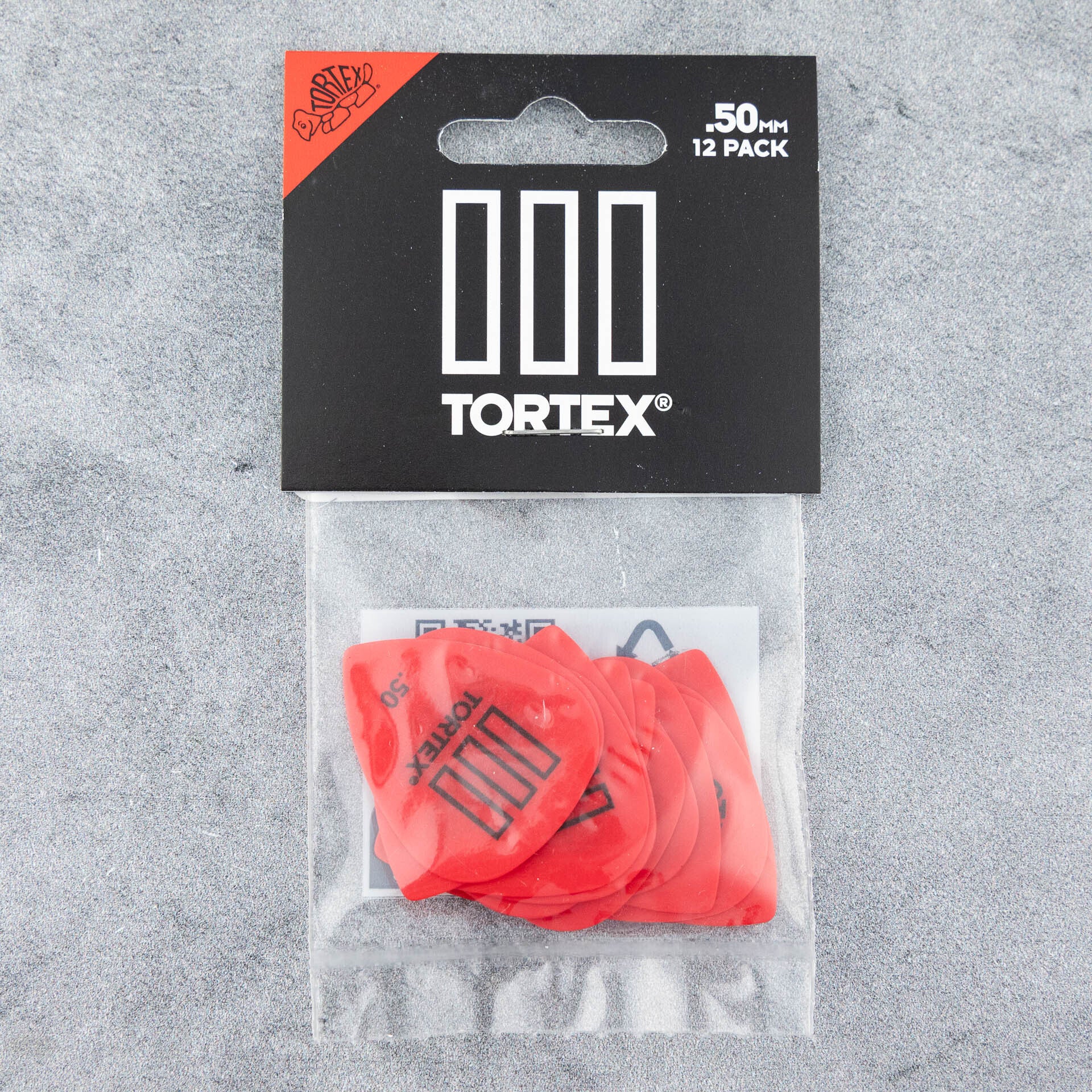 Dunlop Tortex TIII Picks, 0.50mm, Red, 12-Pack