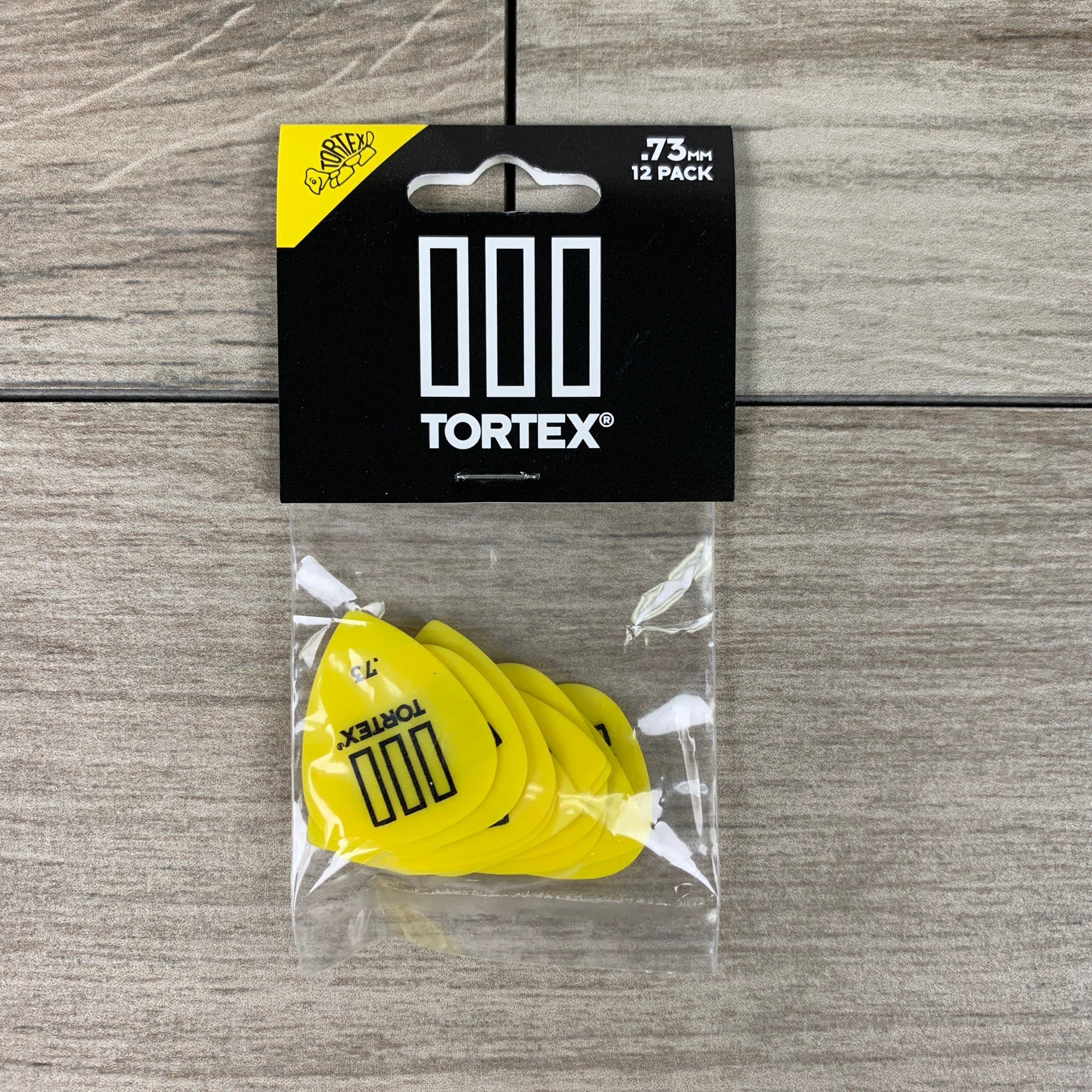 Dunlop Tortex TIII Picks, 0.73mm, Yellow, 12-Pack