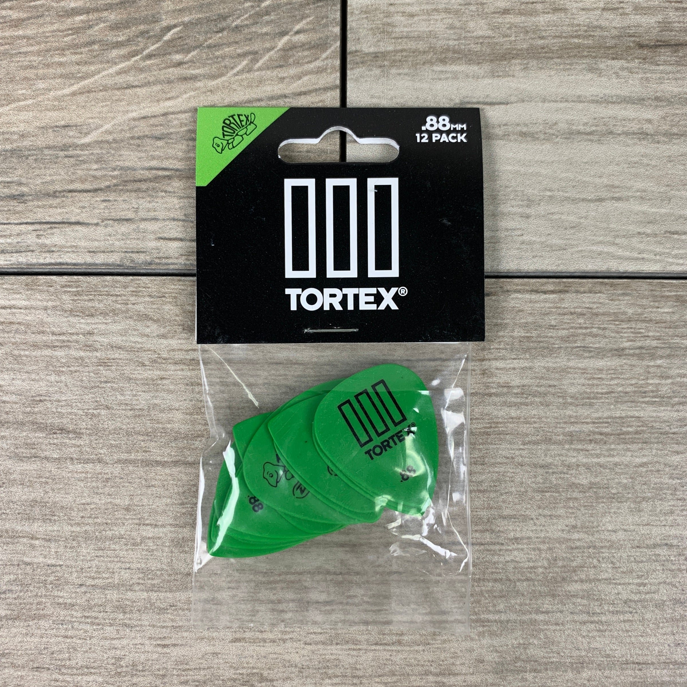 Dunlop Tortex TIII Picks, 0.88mm, Green, 12-Pack