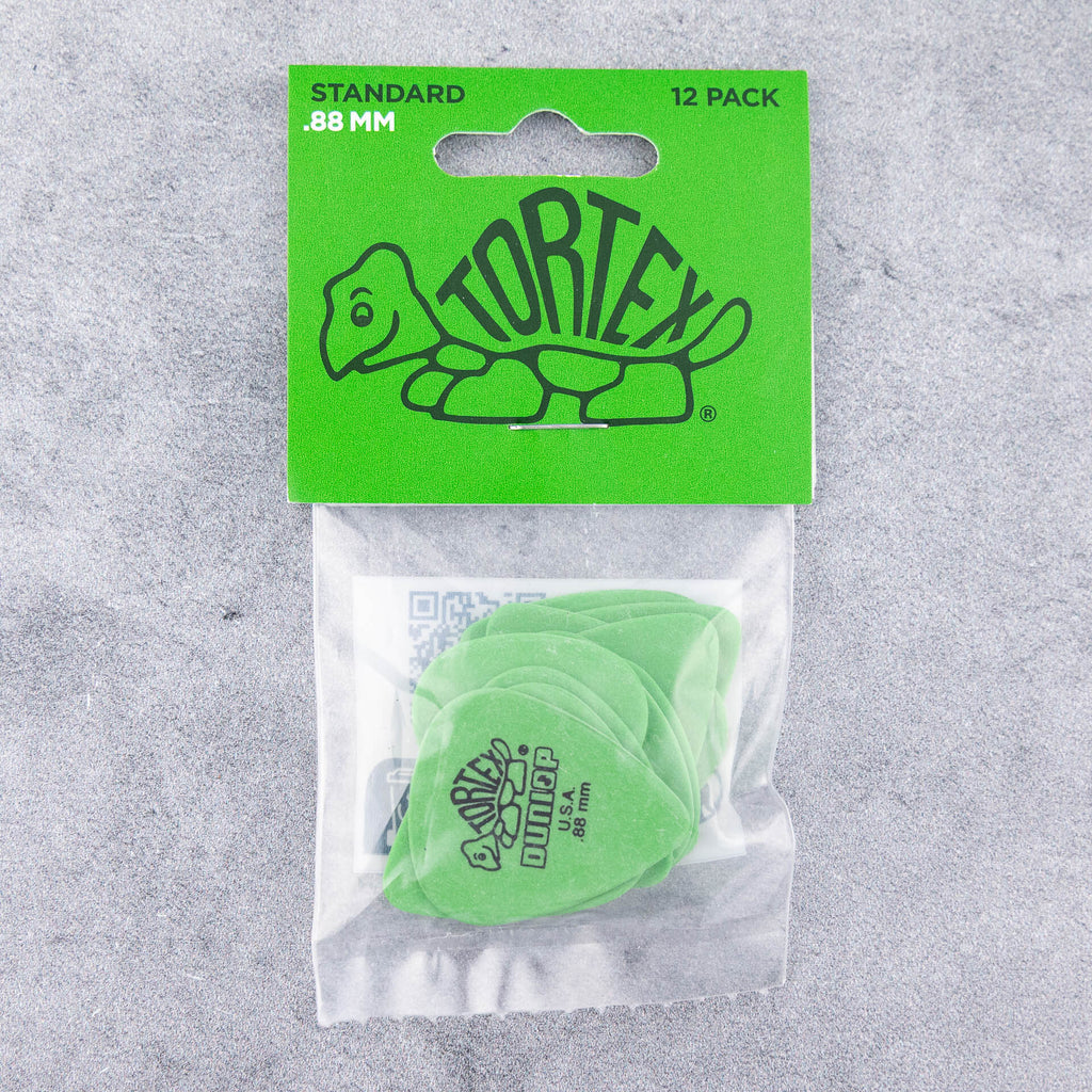 Dunlop Tortex Standard Picks, 0.88mm, Green, 12-Pack