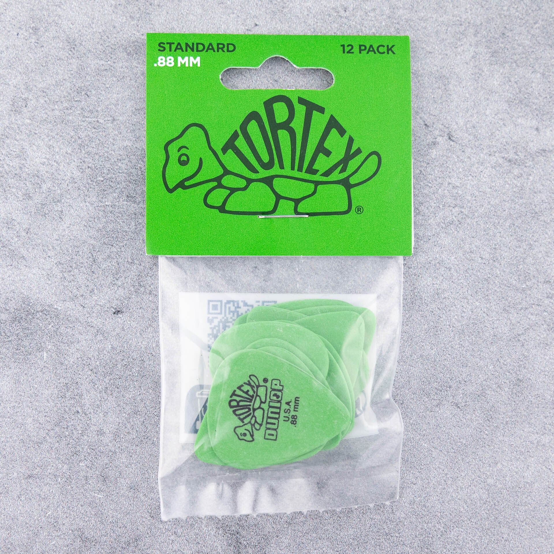 Dunlop Tortex Standard Picks, 0.88mm, Green, 12-Pack