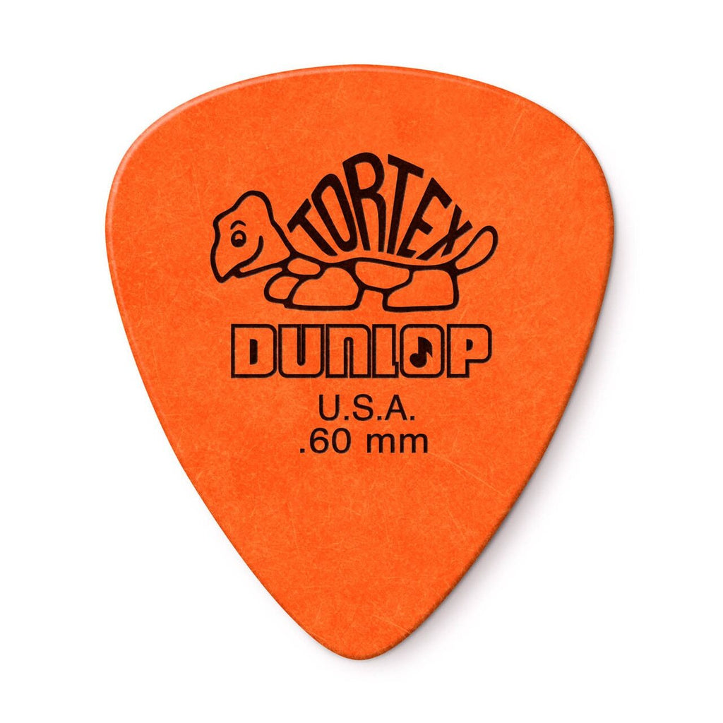 Dunlop Tortex Standard Picks, 0.60mm, Orange, 12-Pack