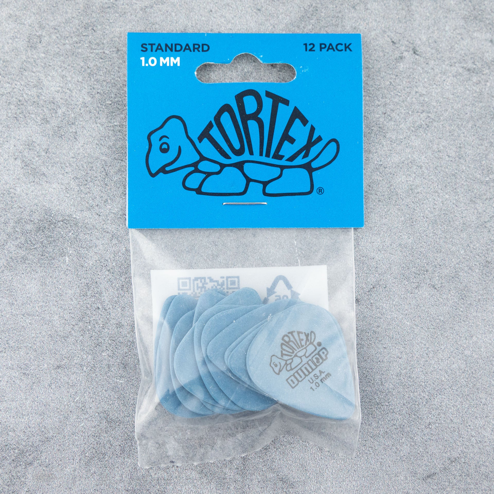 Dunlop Tortex Standard Picks, 1.0mm, Blue, 12-Pack