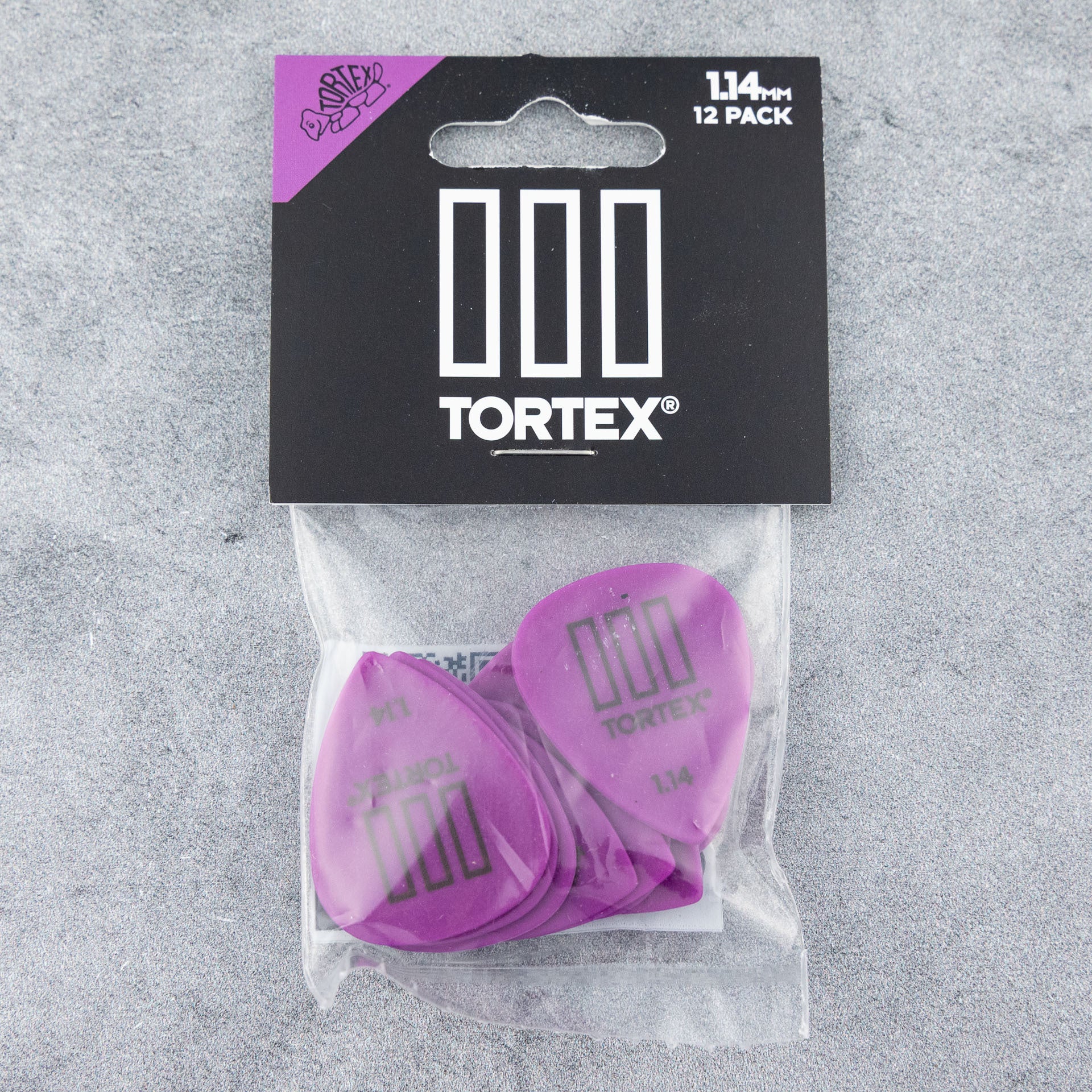 Dunlop Tortex TIII Picks, 1.14mm, Purple, 12-Pack