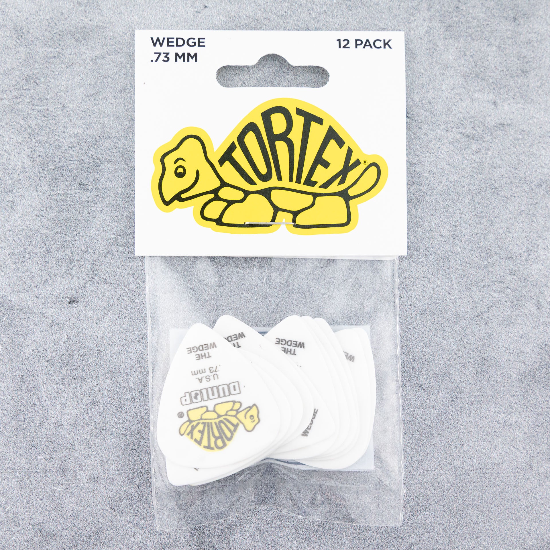 Dunlop Tortex Wedge Picks, 0.73mm, 12-Pack