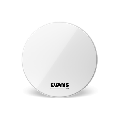 Evans MX1 White Marching Bass Drumhead