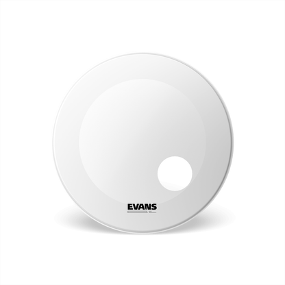 Evans EQ3 Coated White Resonant Bass Drumhead w/Port