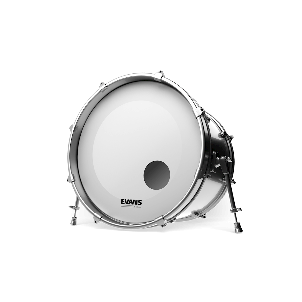 Evans EQ3 Coated White Resonant Bass Drumhead w/Port