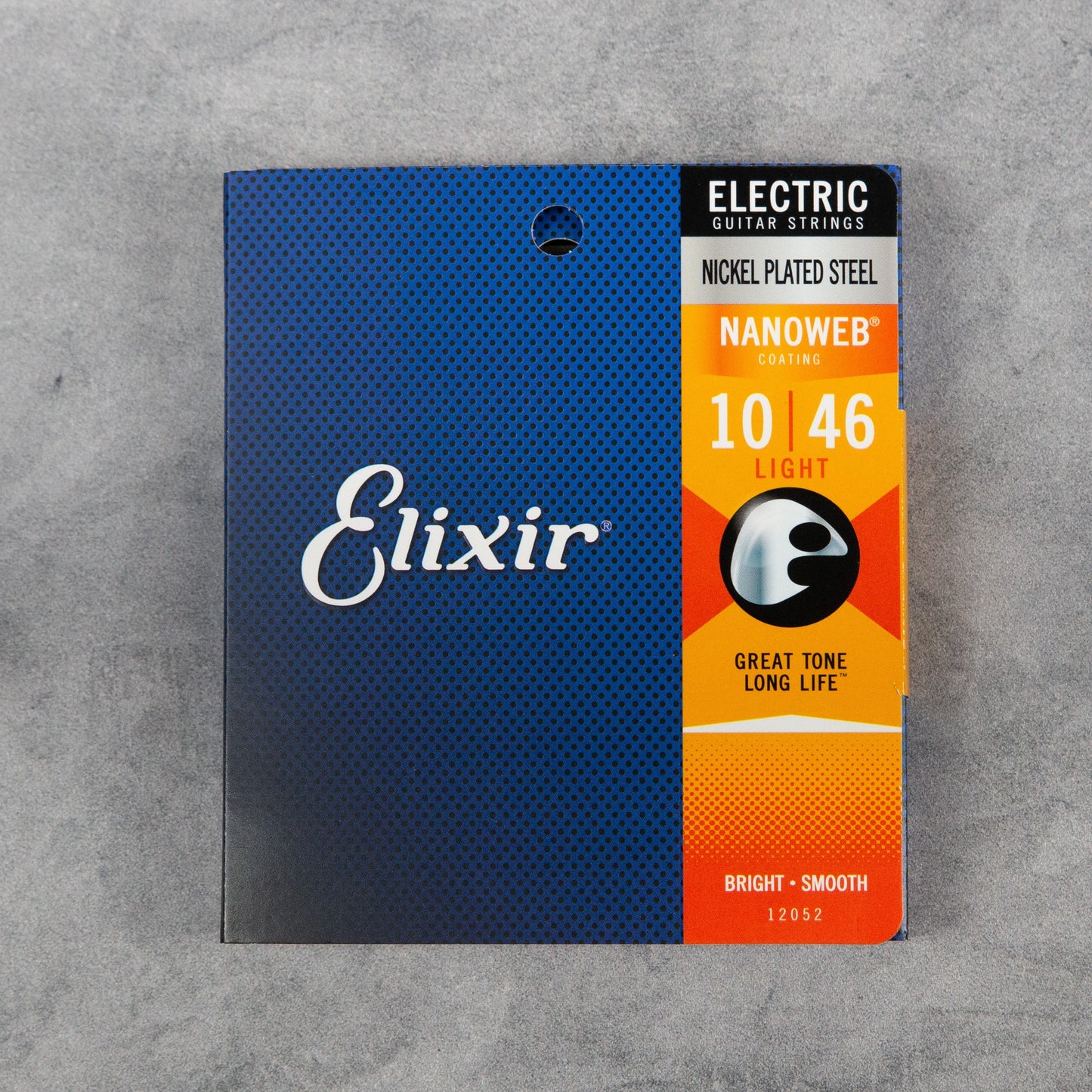 Elixir 12052 Nanoweb Coated Nickel Plated Electric Guitar Strings, Light, 10-46