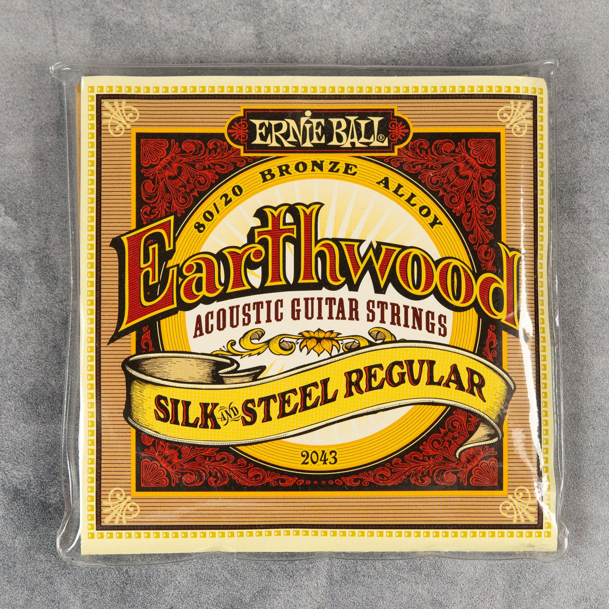 Ernie Ball 2043 Earthwood Silk and Steel Bronze Acoustic, Regular, 13-56