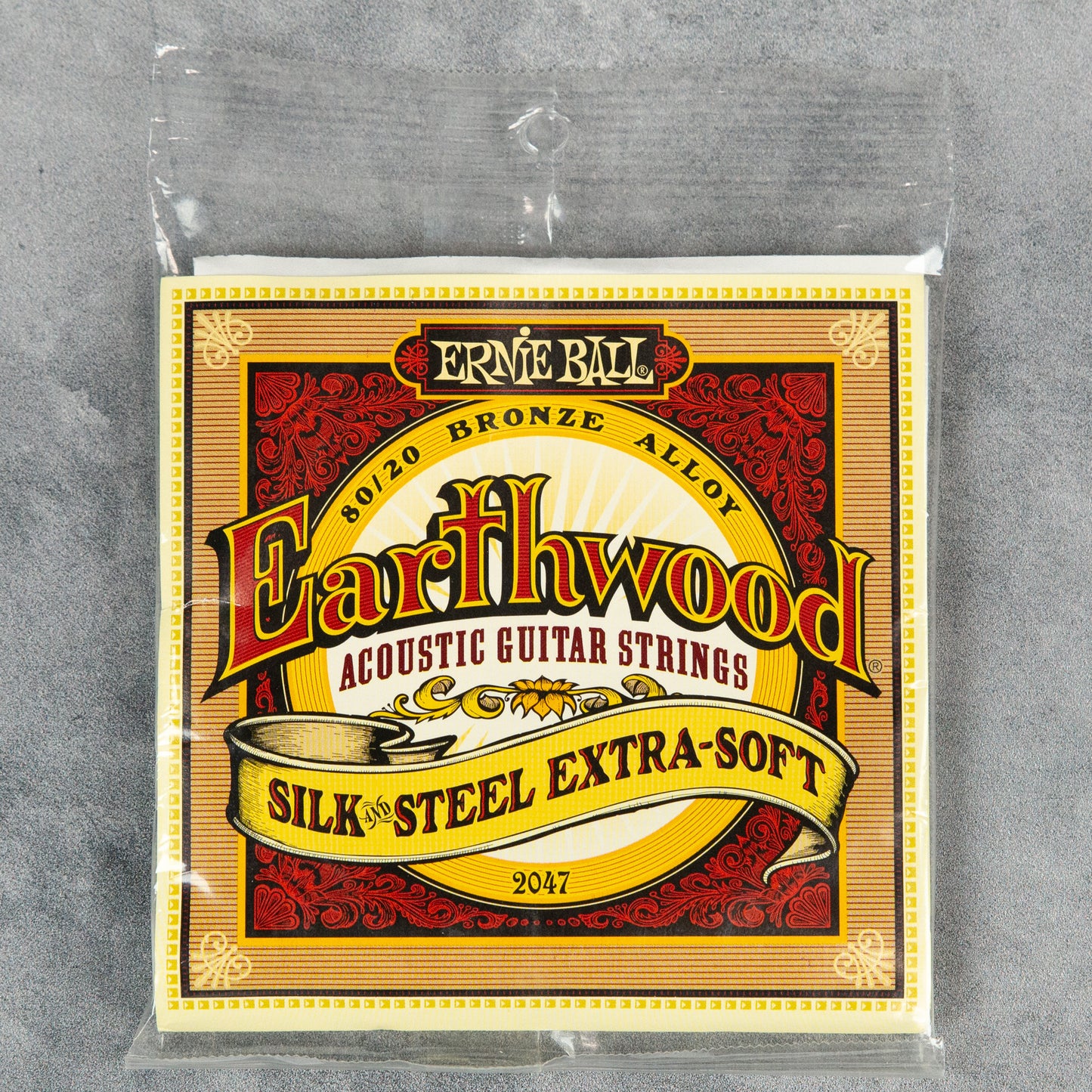 Ernie Ball 2047 Earthwood Silk and Steel Bronze Acoustic, Extra Soft, 10-50
