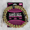 Ernie Ball Braided Instrument Cable 10', Angle/Straight, Good Vibrations