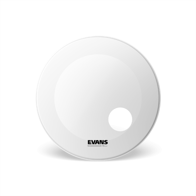Evans EQ3 Coated White Bass Reso Drumhead with Port