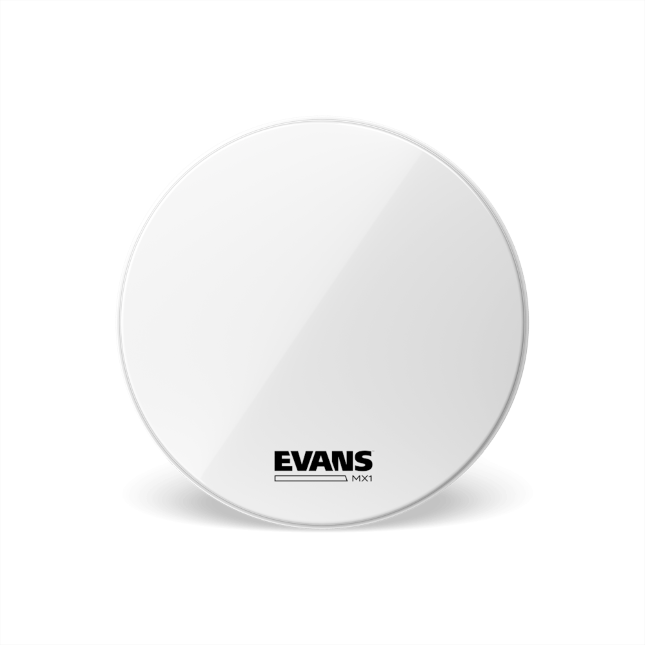 Evans MX1 White Marching Bass Drumhead