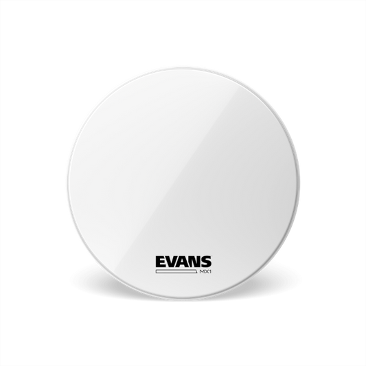 Evans MX1 White Marching Bass Drumhead