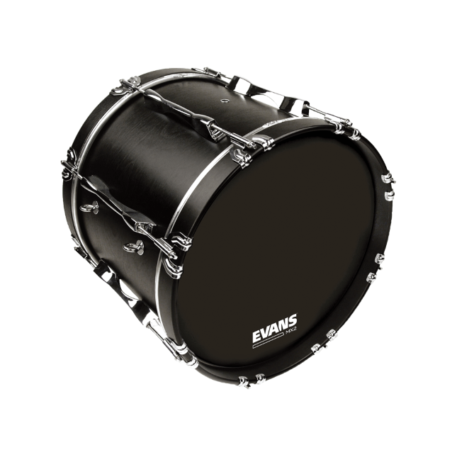 Evans MX2 Black Marching Bass Drumhead