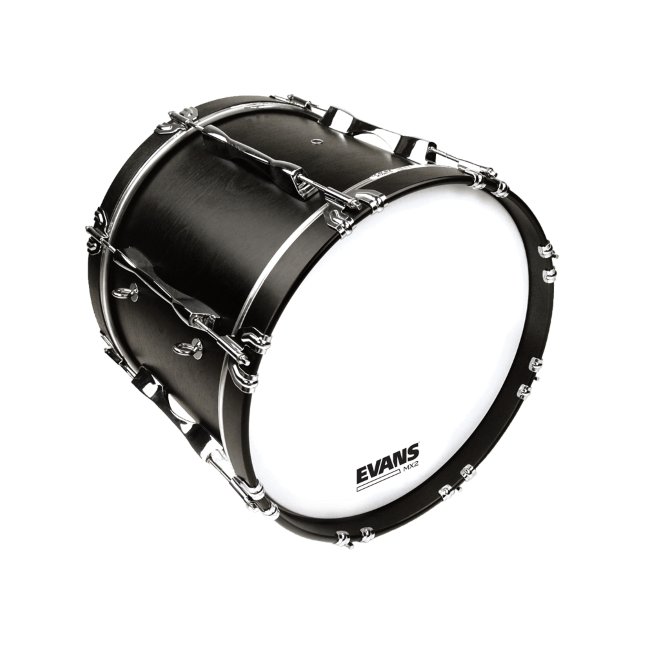 Evans MX2 White Marching Bass Drumhead