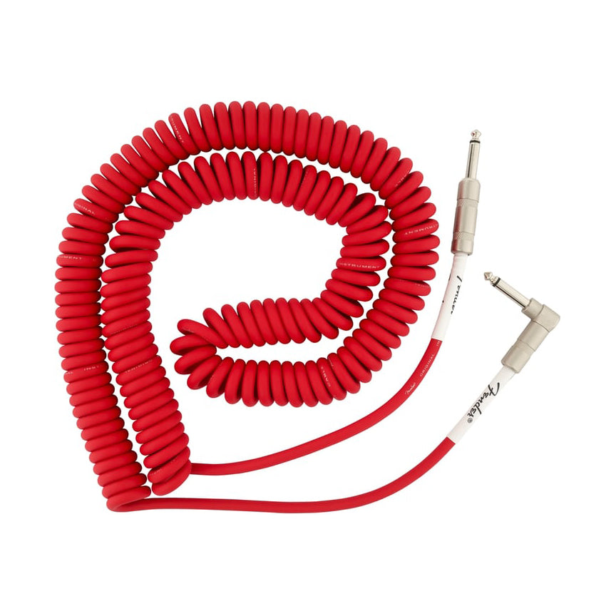 Fender 30' Original Series Coil Cable, Straight-Angle, Fiesta Red