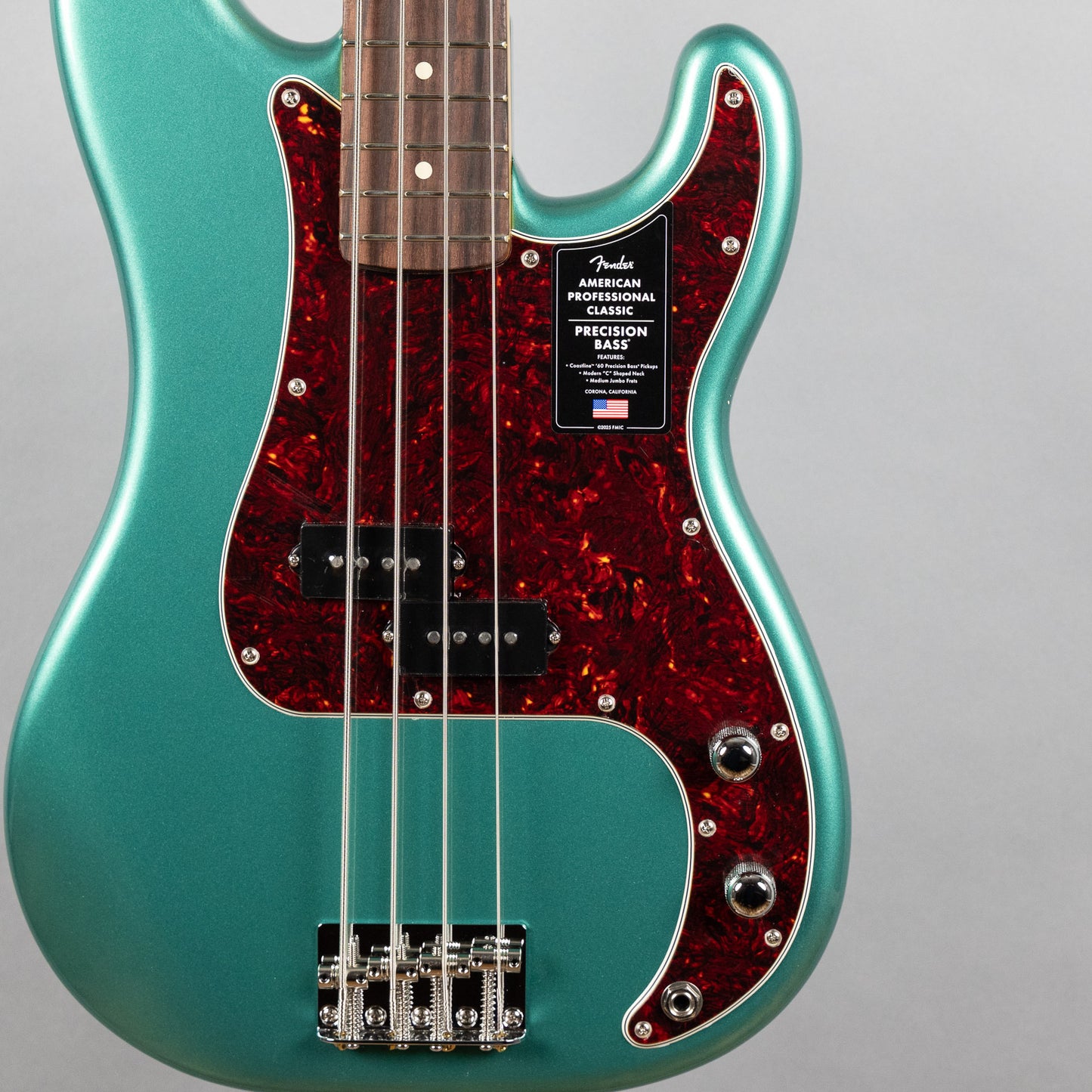 Fender American Professional Classic Precision Bass, Faded Sherwood Green Metallic