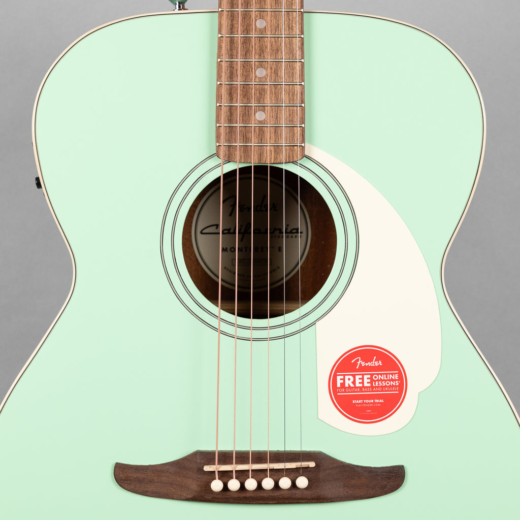 Fender California Standard Monterey E Acoustic/Electric Guitar, Surf Green