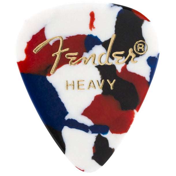 Fender Classic Celluloid Picks 351 Shape, Heavy, Confetti, 12-Pack