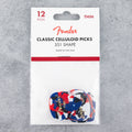 Fender Classic Celluloid Picks 351 Shape, Thin, Confetti, 12-Pack