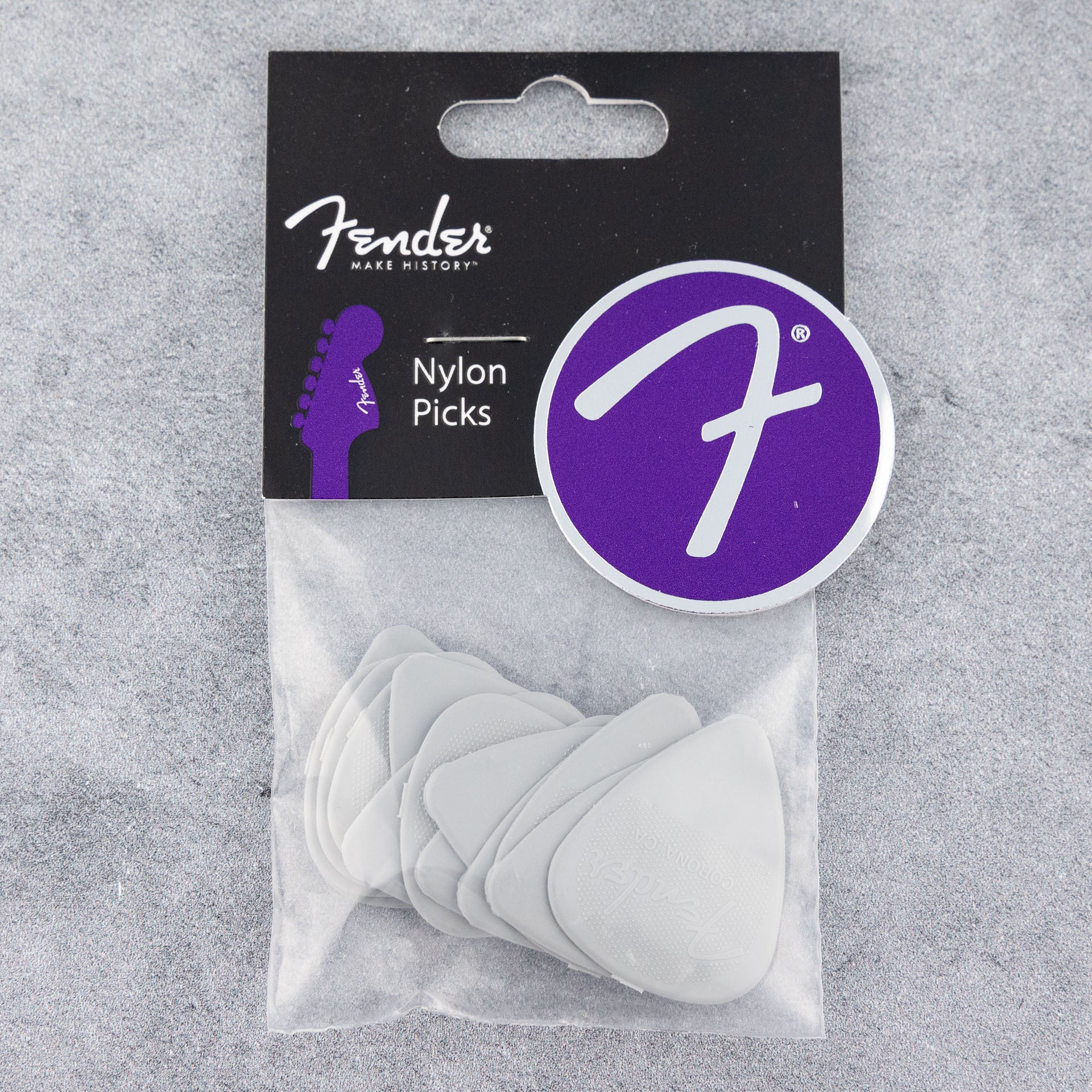 Fender Nylon Picks 351 Shape, .73mm, Grey, 12-Pack