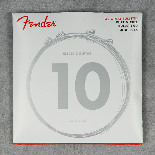 Fender Original Bullets Pure Nickel Guitar Strings Bullet End, .010-.046