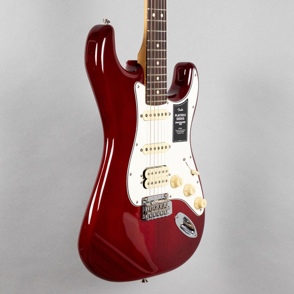 Fender Player II Stratocaster HSS, Transparent Cherry Burst (Chambered)