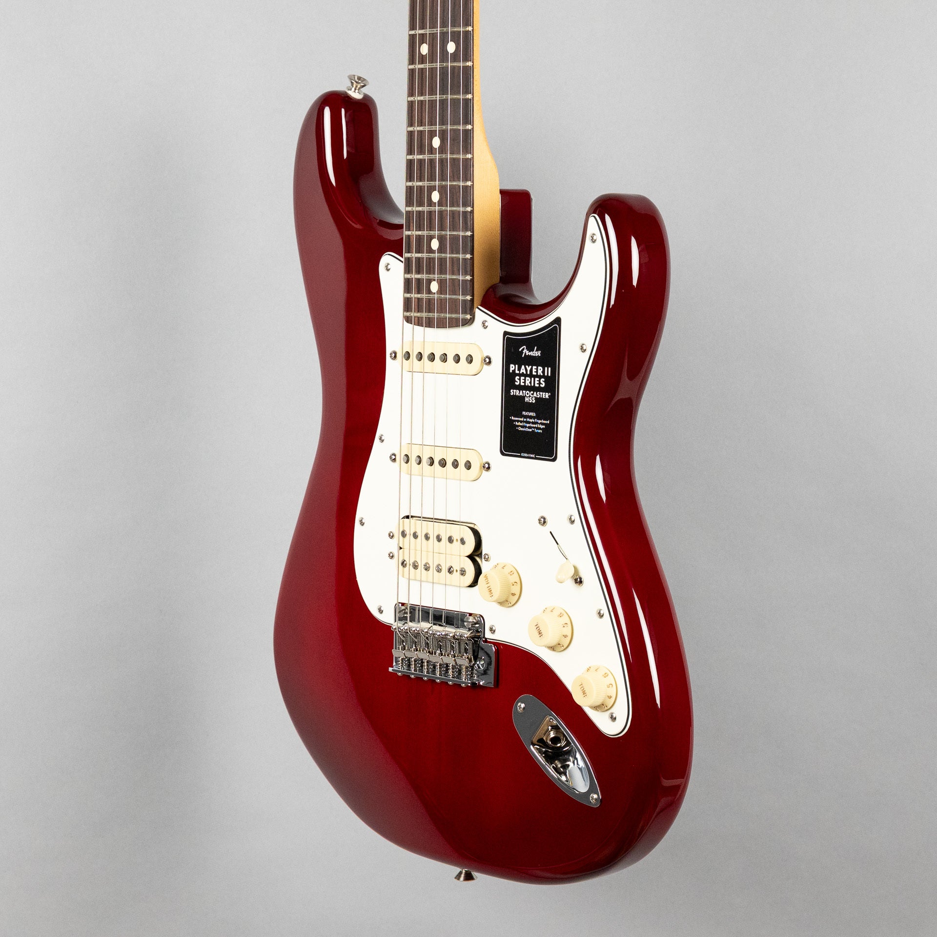 Fender Player II Stratocaster HSS, Transparent Cherry Burst (Chambered)
