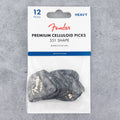 Fender Premium Celluloid 351 Shape, Heavy, Black Moto, 12-Pack