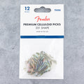 Fender Premium Celluloid Picks 351 Shape, Thin, Abalone, 12-Pack